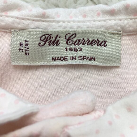 Pili Carrera Baby Girl Pink Footsie One Piece Pajama Size 3 Months - Picture 9 of 9
